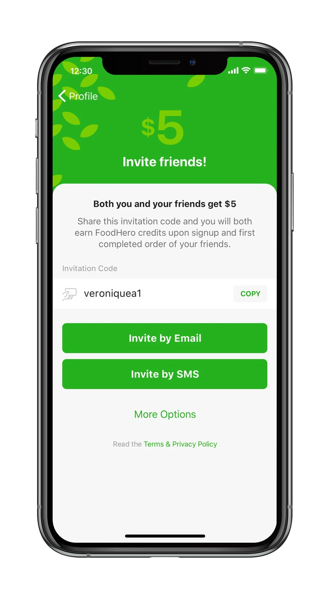 FoodHero app screenshot